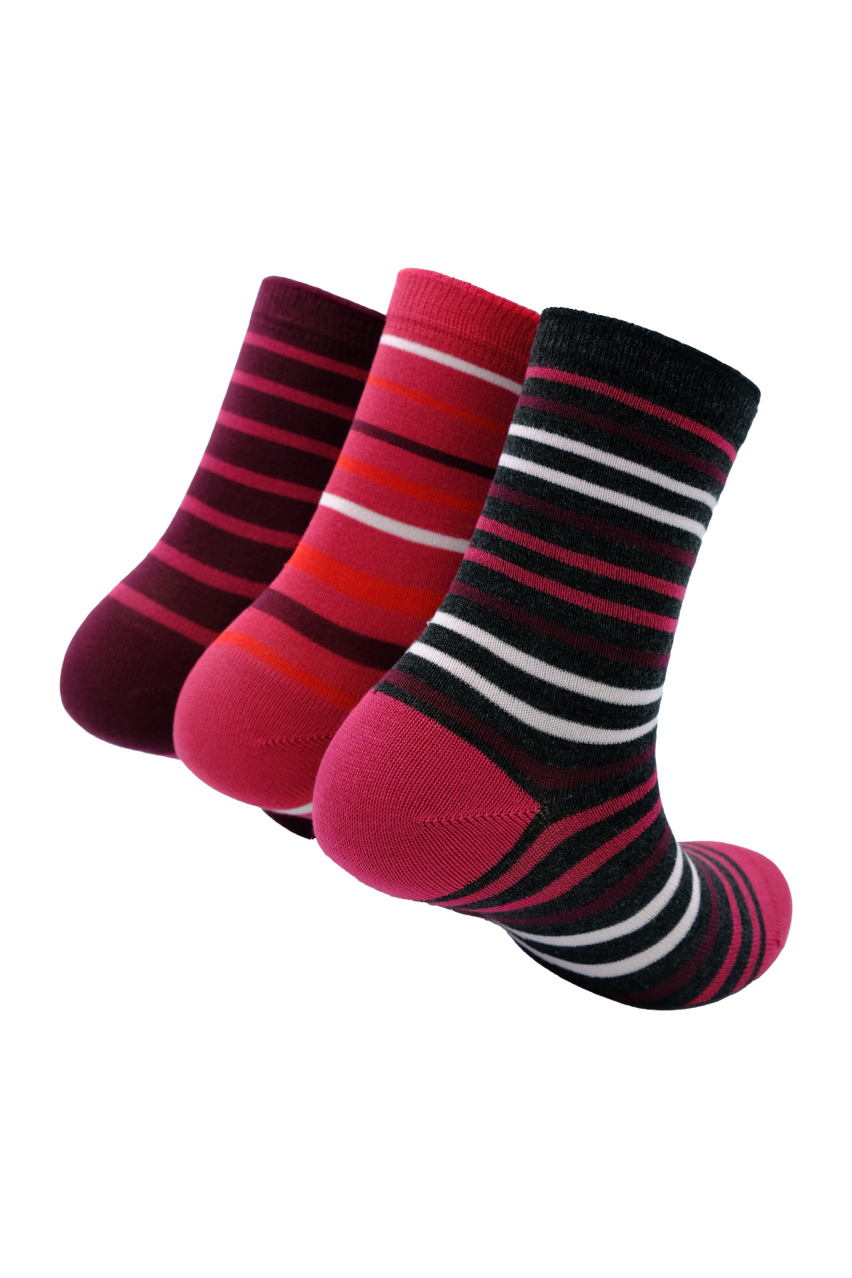 CHARCOAL WITH RED STRIPES